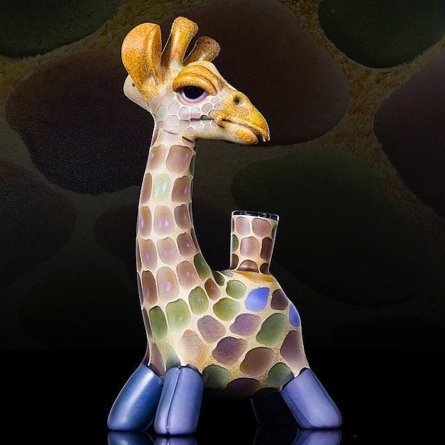 CFL Multi Color Giraffe - Robertson Glass