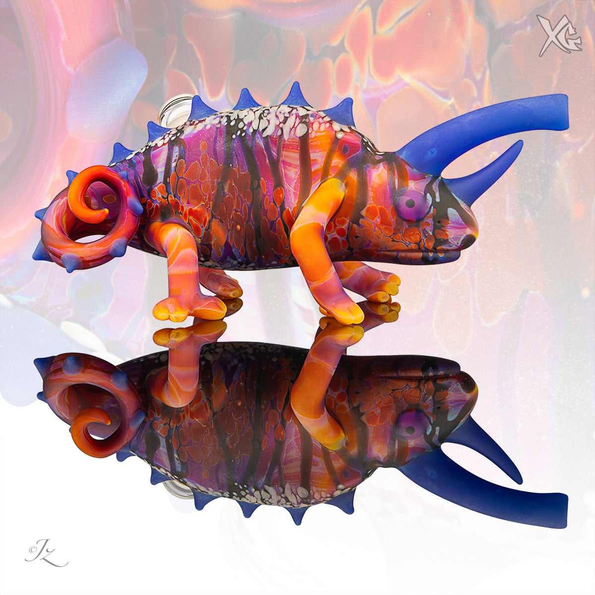 Standing Chameleon - Hardman Glass Art