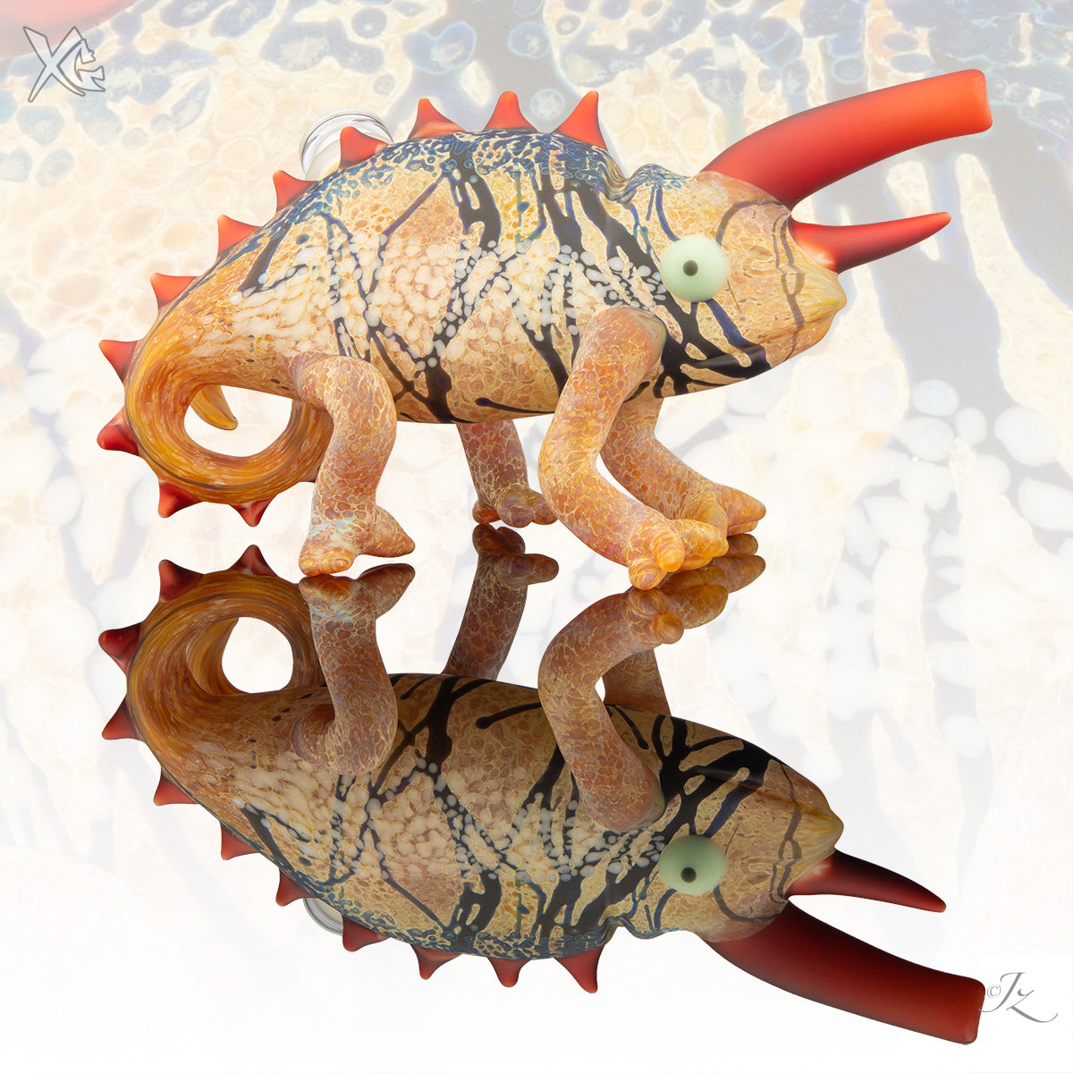 Standing Chameleon - Hardman Glass Art