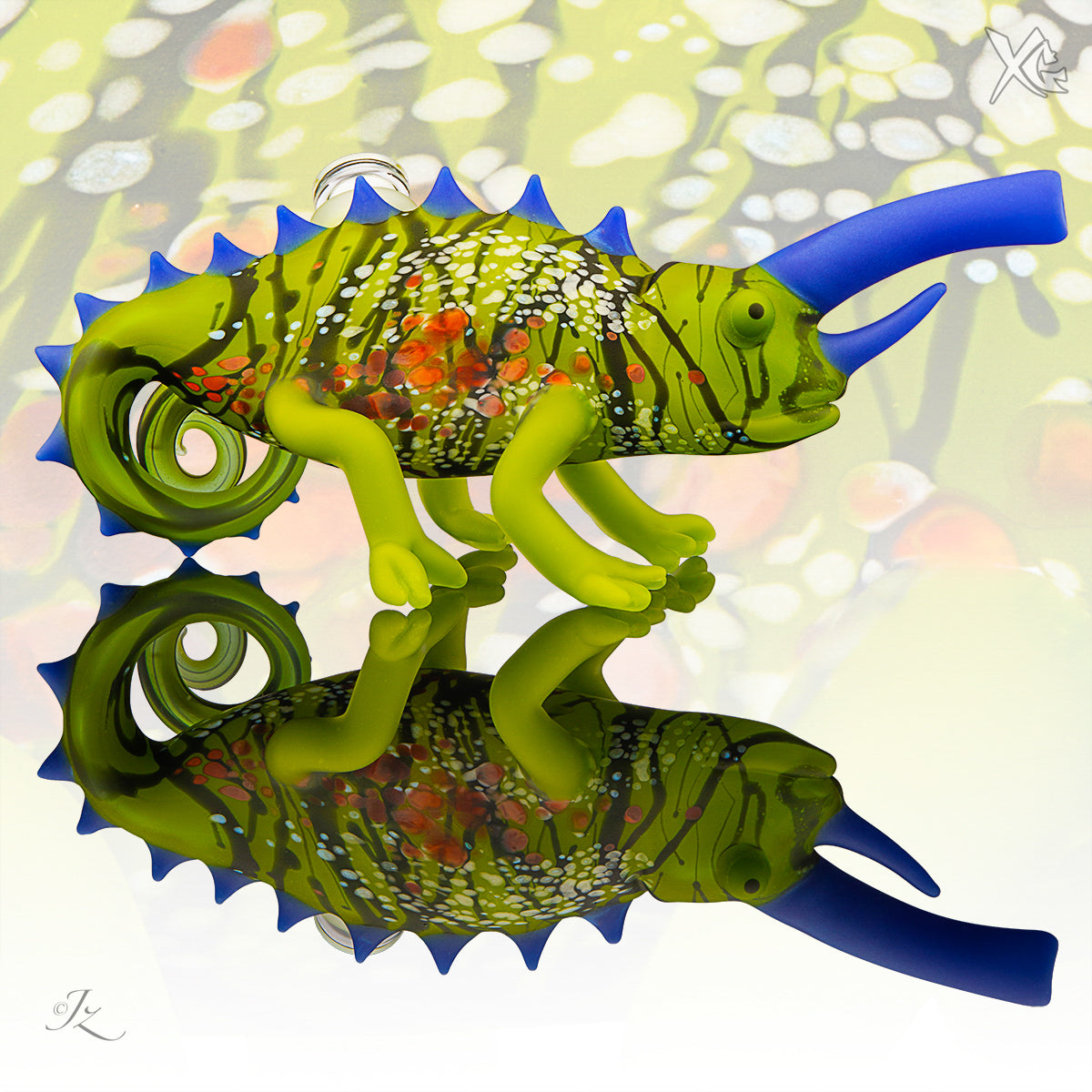 Standing Chameleon - Hardman Glass Art
