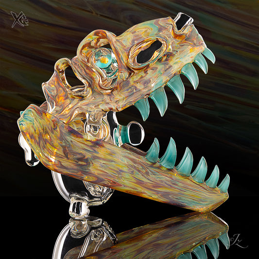 Recycler Dino Head - Slurm Snob Glass